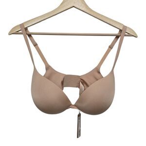 Skims Ultimate Collection Push-Up Plunge Bra Seamless Padded Mica 32DD. NWOT